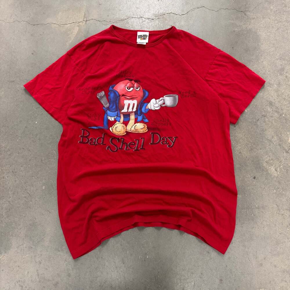 Vintage 2000’s era M&M's Red M&M Black Graphic T-Shirt